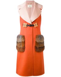 fendi coat orange