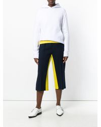 Pantacourt Ample Bicolore MSGM en coloris Blue