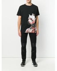 Marcelo Burlon Cotton Dog Print T-shirt in Black for Men | Lyst
