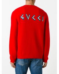 Gucci Wool Sweater With Donald Duck in Red for Men - Lyst