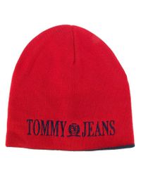 Tommy hilfiger red beanie hat Clearance