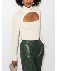 white cut out jumper