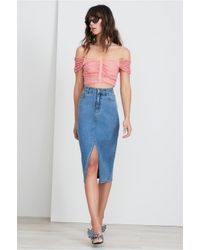 Finders Keepers - Blue Daydreamer Skirt - Lyst