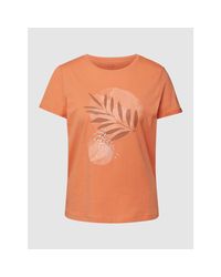 Tom Tailor Orange T-Shirt mit floralem Print