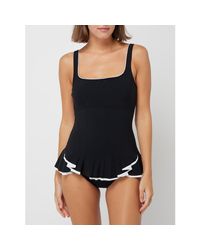 Gottex Black Badeanzug mit Volantbesatz am Slip