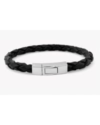 Tateossian - Black Macrame Meteorite Bracelet With 3 Silver Beads for Men - Lyst
