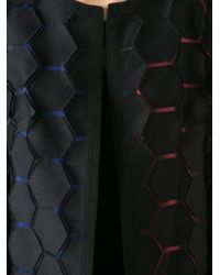 MILLY Black Hexagon Panel Jacket