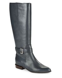 Nine West | Blue Diablo Leather Knee-high Boots | Lyst