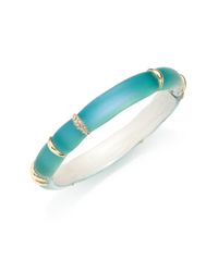 Alexis Bittar | Blue Desert Jasmine Lucite & Crystal Liquid Striped Bangle Bracelet | Lyst