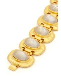 Kenneth Jay Lane | White Glass Pearl Station Bracelet | Lyst