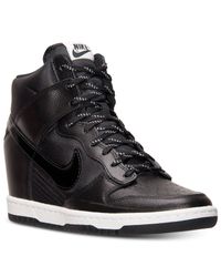 Nike Women's Dunk Sky Hi Essential Sneakers From Finish Line in Black ...