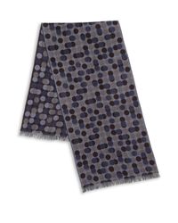 Saks Fifth Avenue | Blue Dot Print Merino Wool Scarf for Men | Lyst