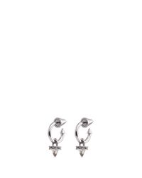 Eddie Borgo | Metallic Agate Cone Charm Mini Hoop Earrings | Lyst