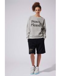 TOPSHOP Gray Beach Please Sweat By Ashish X
