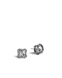 John Hardy | Metallic Classic Chain Square Stud Earrings | Lyst