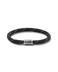 John Hardy | Station Bracelet On Black-Gray Sailing Cord for Men | Lyst