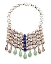 DANNIJO | Metallic Snow Beaded Bib Necklace | Lyst