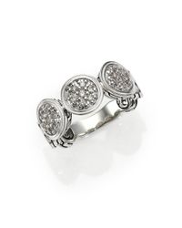 John Hardy | Metallic Dot Diamond & Sterling Silver Wide Ring | Lyst