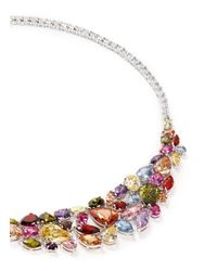 CZ by Kenneth Jay Lane | Multicolor Mix Cubic Zirconia Bib Necklace | Lyst