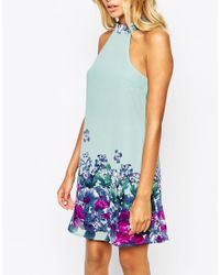 union border neck floral dress