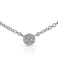 Anne Sisteron - Metallic 14kt White Gold 5 Mini Diamond Disc Necklace - Lyst