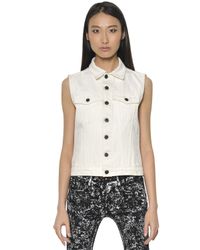 Proenza Schouler | White Cotton Denim Vest | Lyst