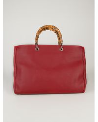 gucci red bamboo handle mini bag