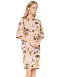 Lyst - By Malene Birger Casimira Floral Dress Champagne in Pink
