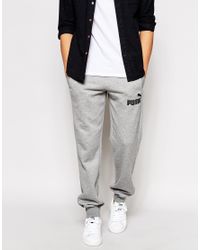 grey puma joggers mens