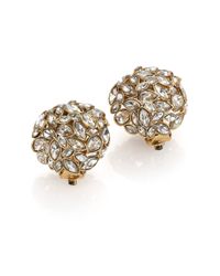 Alexis Bittar | Metallic Miss Havisham Jagged Crystal Dome Clip-on Button Earrings | Lyst