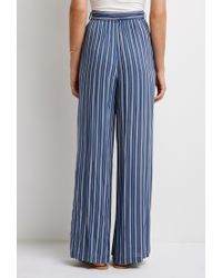 forever 21 blue and white striped pants