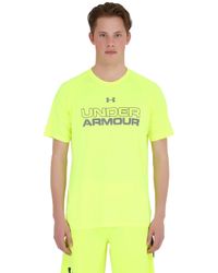 Under Armour | Yellow Core Training T-shirt | Lyst