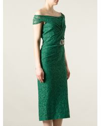 green lace dress burberry