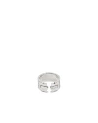 Ferragamo - Metallic Wide Gancio Ring - Lyst