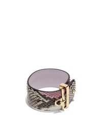 Ferragamo - Pink Gancini Cuff Bracelet - Lyst