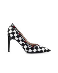 ZAPATO DE TACÓN A CUADROS NEGRO Love Moschino de color Blanco | Lyst
