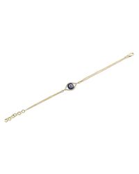 Anne Sisteron - 14kt Yellow Gold Diamond Sapphire Evil Eye Bracelet - Lyst
