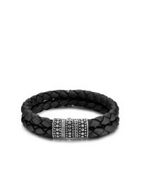 John Hardy | Black Dot Woven Leather Bracelet for Men | Lyst