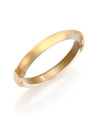 Alexis Bittar | Metallic Lucite Capped Thin Bangle Bracelet/gold | Lyst