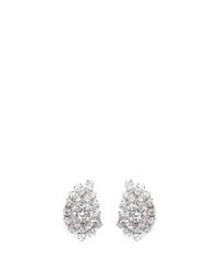 CZ by Kenneth Jay Lane | Metallic Mix Cubic Zirconia Paisley Clip Earrings | Lyst
