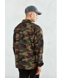 vans coach jacket camo