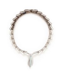 Eddie Borgo | Metallic Cyprus Plated Metal And Jade Necklace | Lyst