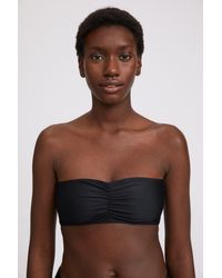 Filippa K Shiny Bandeau Bikini Top in Black - Lyst