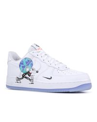 Nike Air Force 1 Flyleather Qs Sneakers in White/Black (White) for Men - Lyst