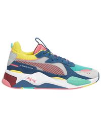 gray and pink puma shoes