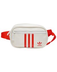 adidas Originals Pu Leather Vday Waist Pack Bag in White / Red (Red) for  Men - Lyst