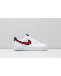 Nike Leather Air Force 1 ́07 Lv8 White/ University Red-blue Void for Men -  Lyst