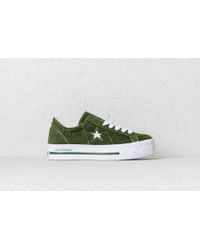converse one star platform green