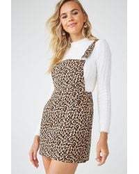 denim leopard dress