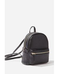 mini backpack black leather